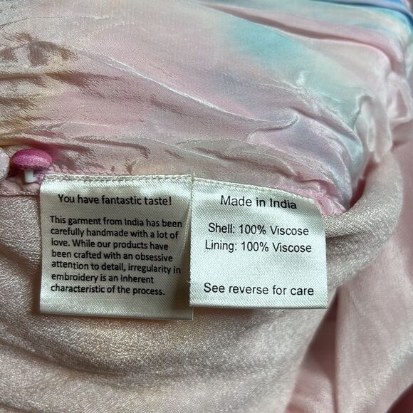 Rococo Sand 100% viscose Colorful Tie-Dye Button-Up Romper, M - Picture 9 of 9